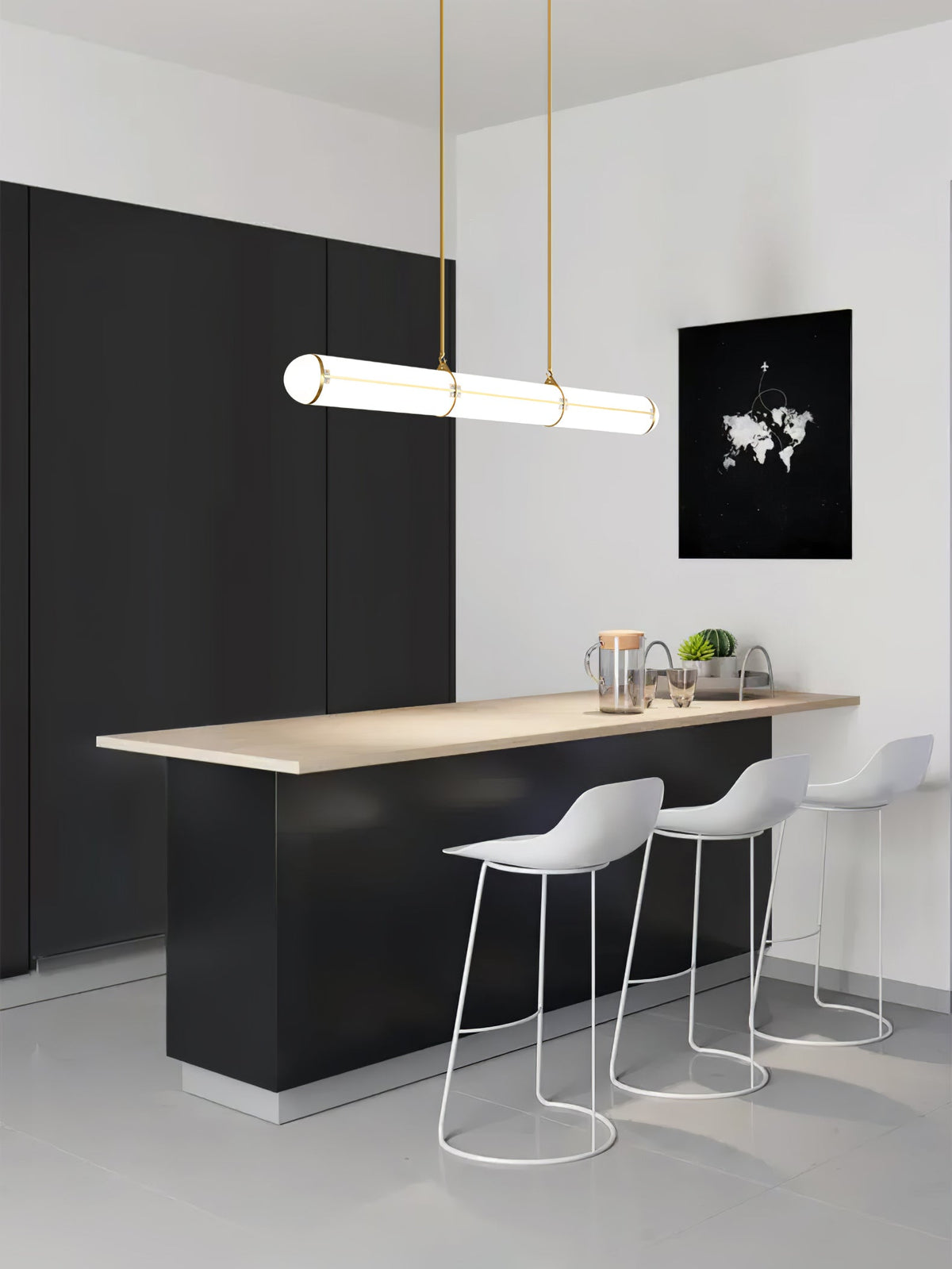 Lampada a sospensione Lustra Endless — sezioni cilindriche, 48W