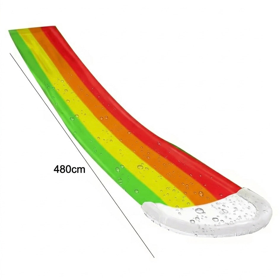Garden Water Slide - 480×76cm - Built-In Spray - Splash Pool - No Inflation - Ages 8+