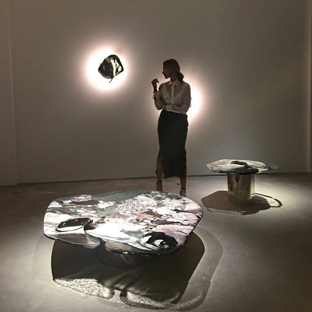 Blind nordische Kunstglas-Wandleuchte – integrierte LED, drei Farbtemperaturen