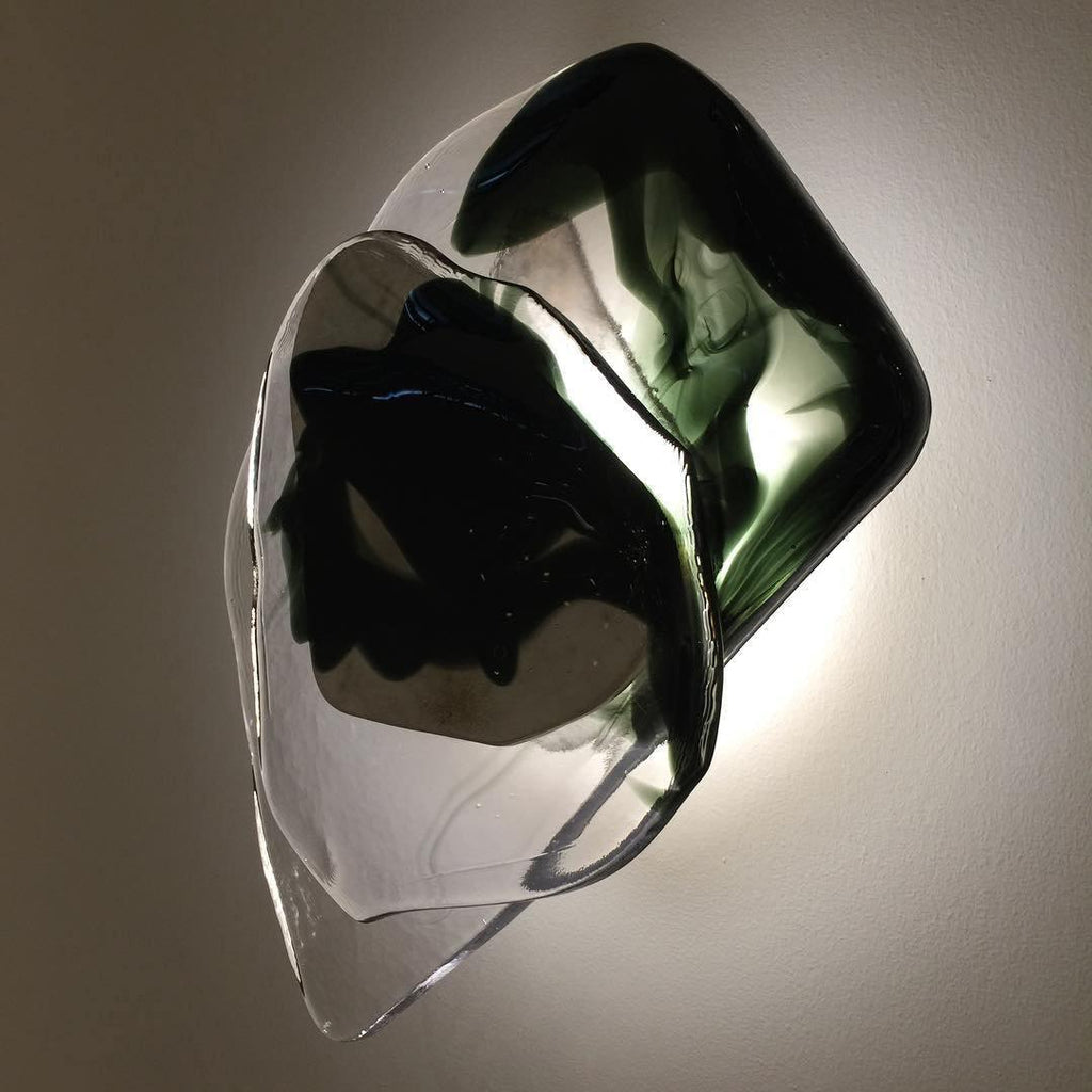 Blind nordische Kunstglas-Wandleuchte – integrierte LED, drei Farbtemperaturen