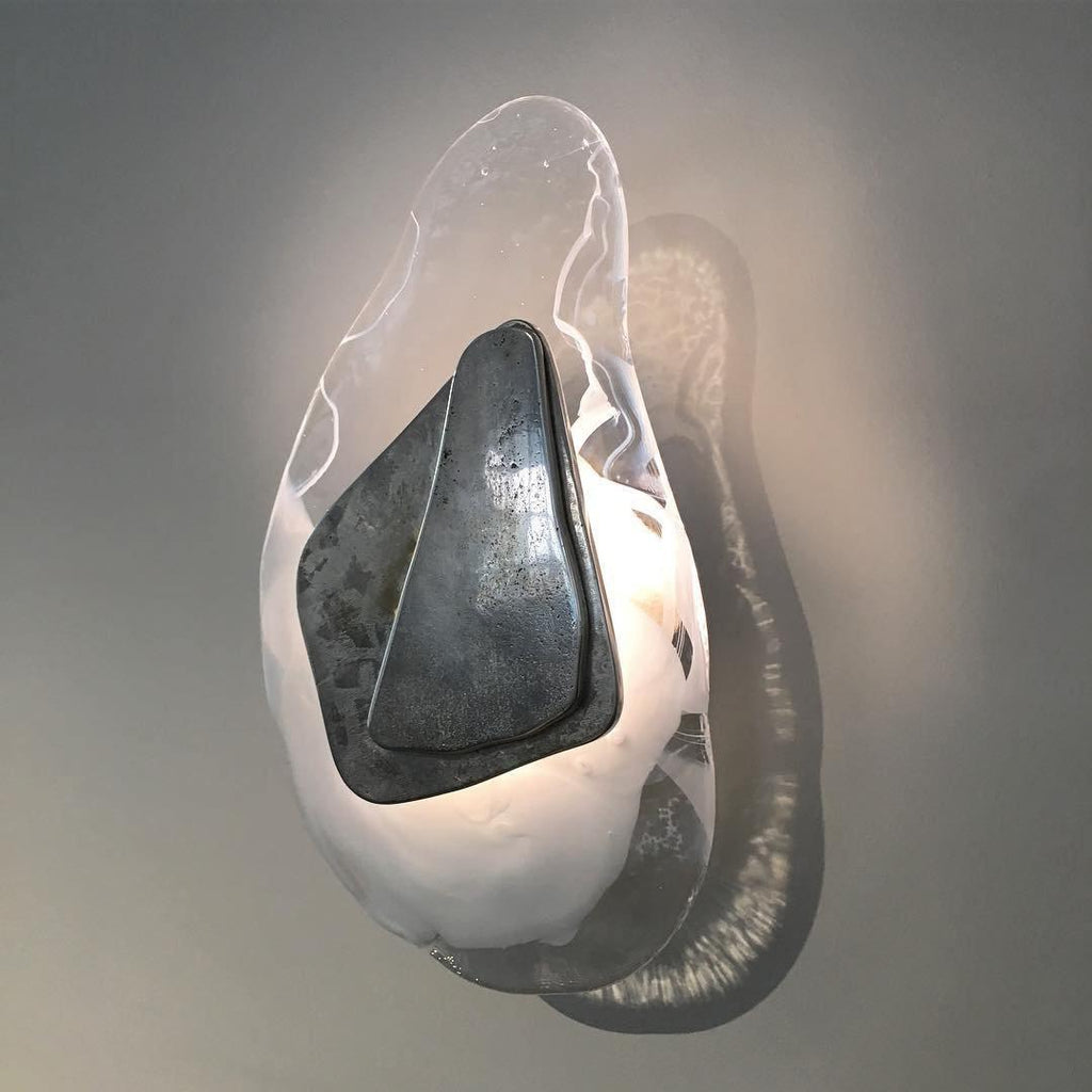 Blind nordische Kunstglas-Wandleuchte – integrierte LED, drei Farbtemperaturen