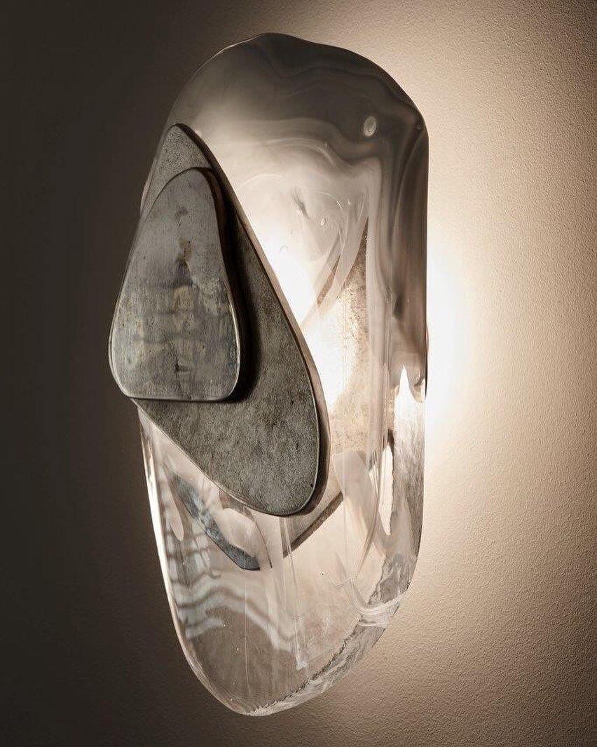 Blind nordische Kunstglas-Wandleuchte – integrierte LED, drei Farbtemperaturen