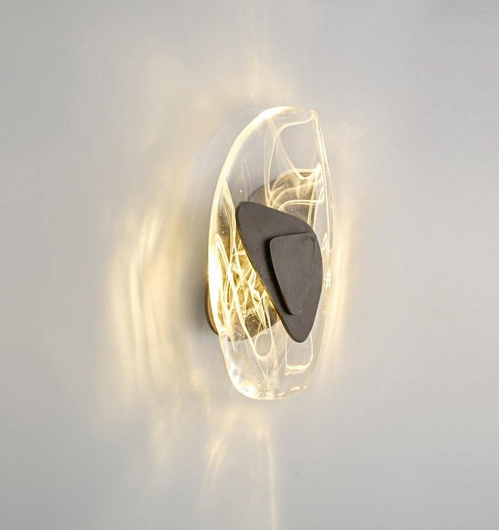 Blind nordische Kunstglas-Wandleuchte – integrierte LED, drei Farbtemperaturen