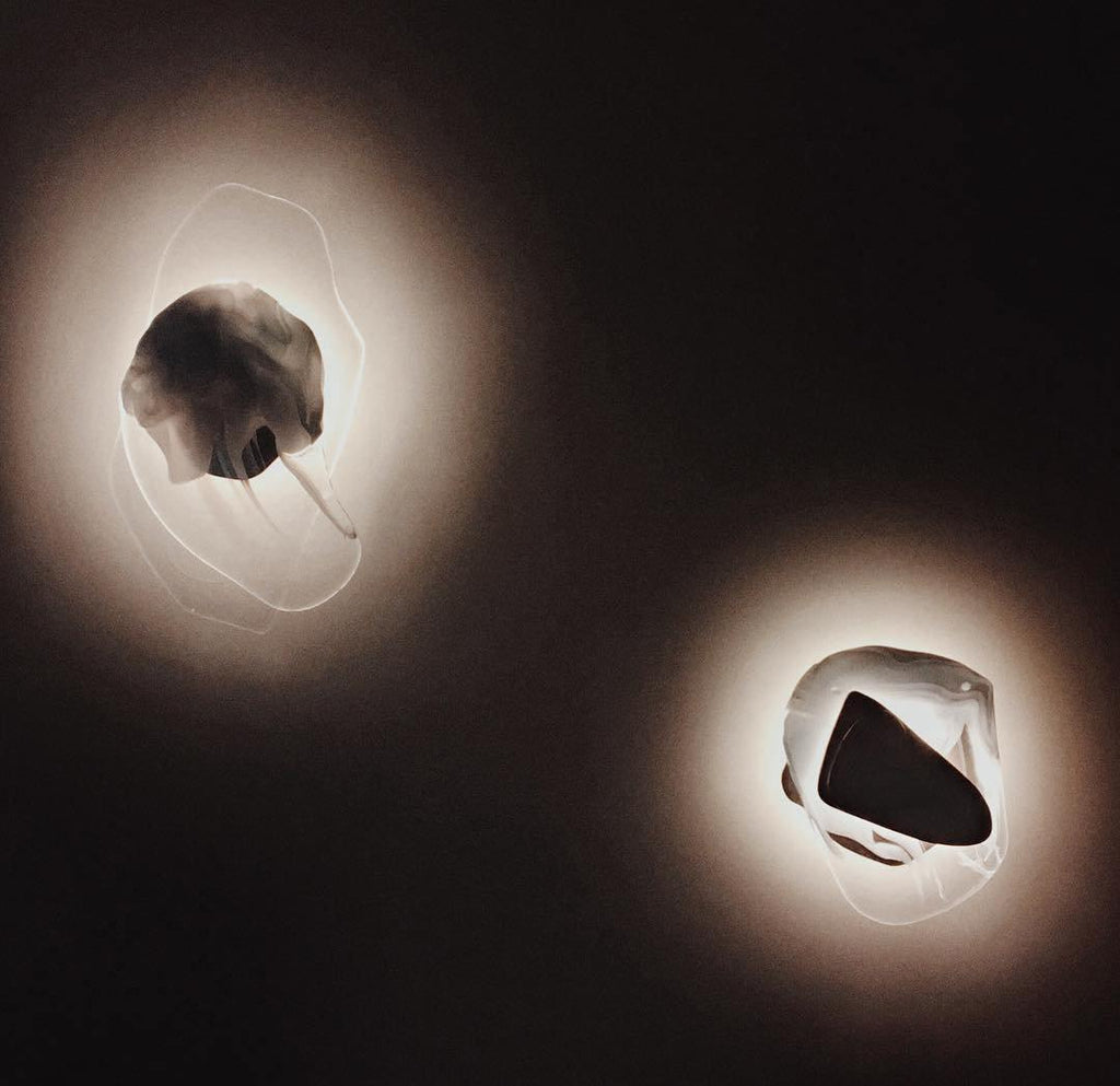 Blind nordische Kunstglas-Wandleuchte – integrierte LED, drei Farbtemperaturen