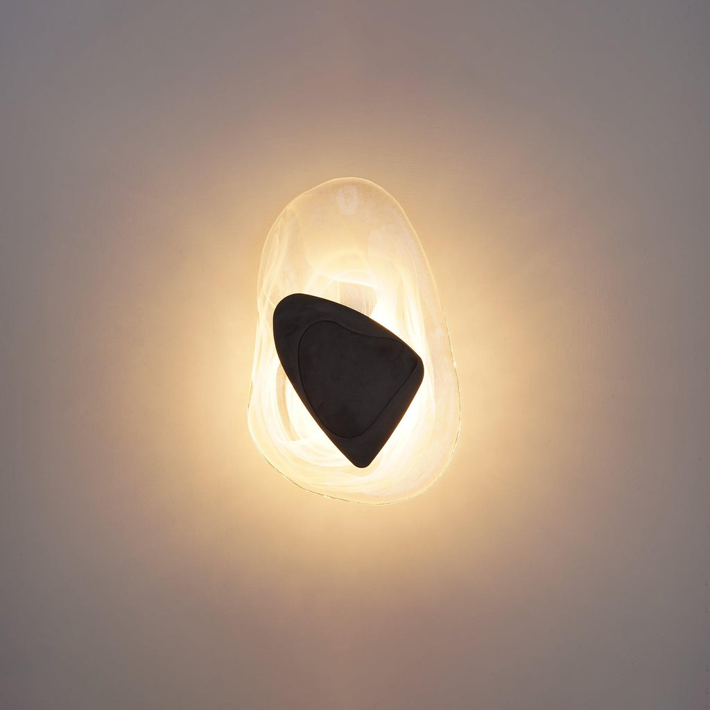 Blind nordische Kunstglas-Wandleuchte – integrierte LED, drei Farbtemperaturen
