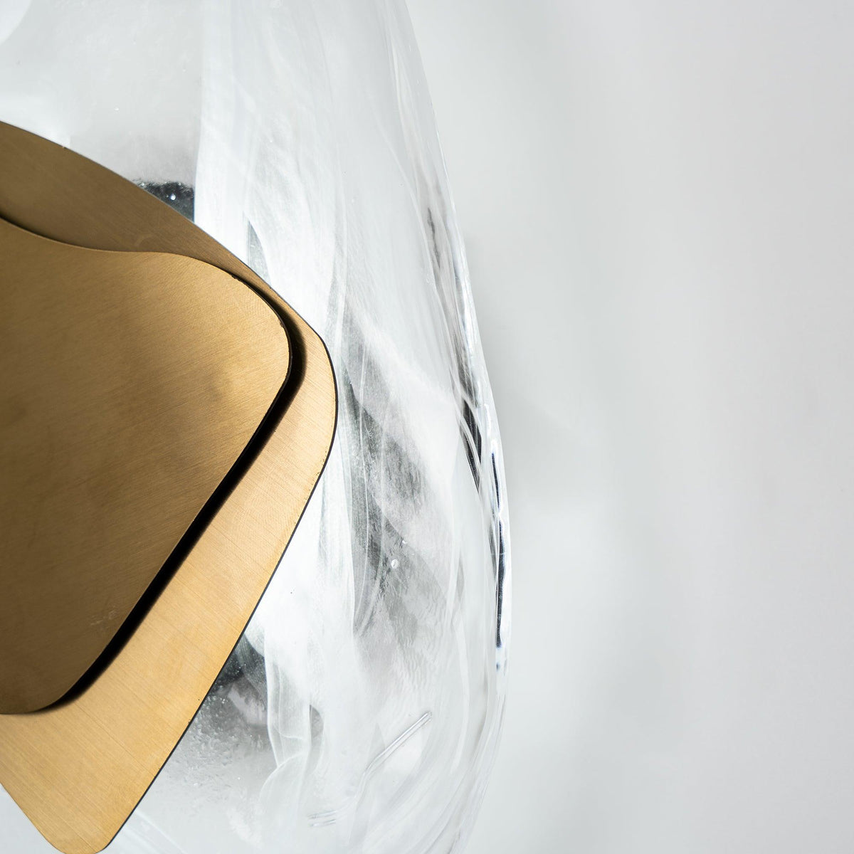 Blind nordische Kunstglas-Wandleuchte – integrierte LED, drei Farbtemperaturen