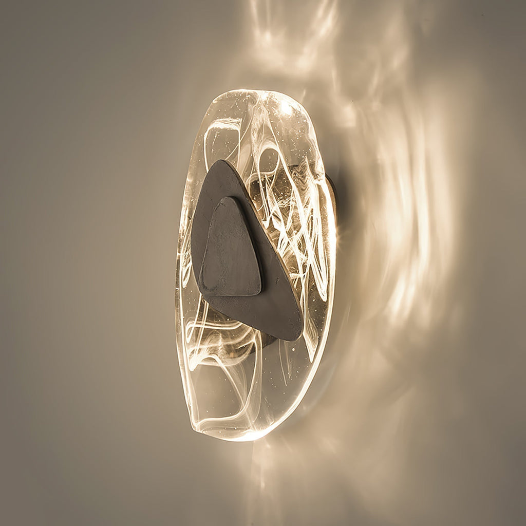 Blind nordische Kunstglas-Wandleuchte – integrierte LED, drei Farbtemperaturen