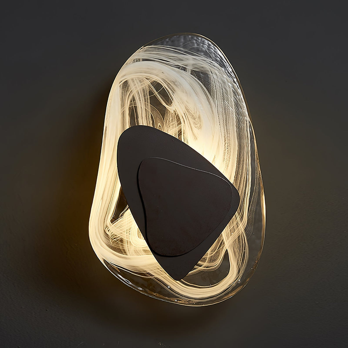 Blind nordische Kunstglas-Wandleuchte – integrierte LED, drei Farbtemperaturen