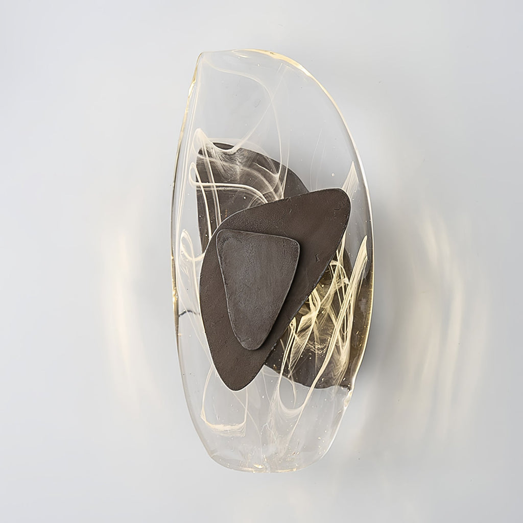 Blind nordische Kunstglas-Wandleuchte – integrierte LED, drei Farbtemperaturen