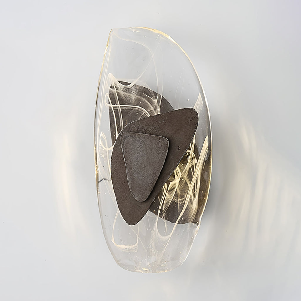 Blind nordische Kunstglas-Wandleuchte – integrierte LED, drei Farbtemperaturen
