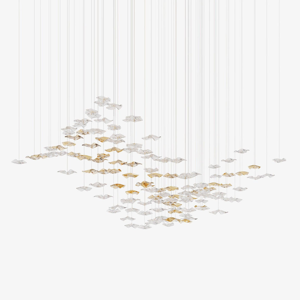 Nephele Crystal Leaf Chandelier - Lamp Outdoor
