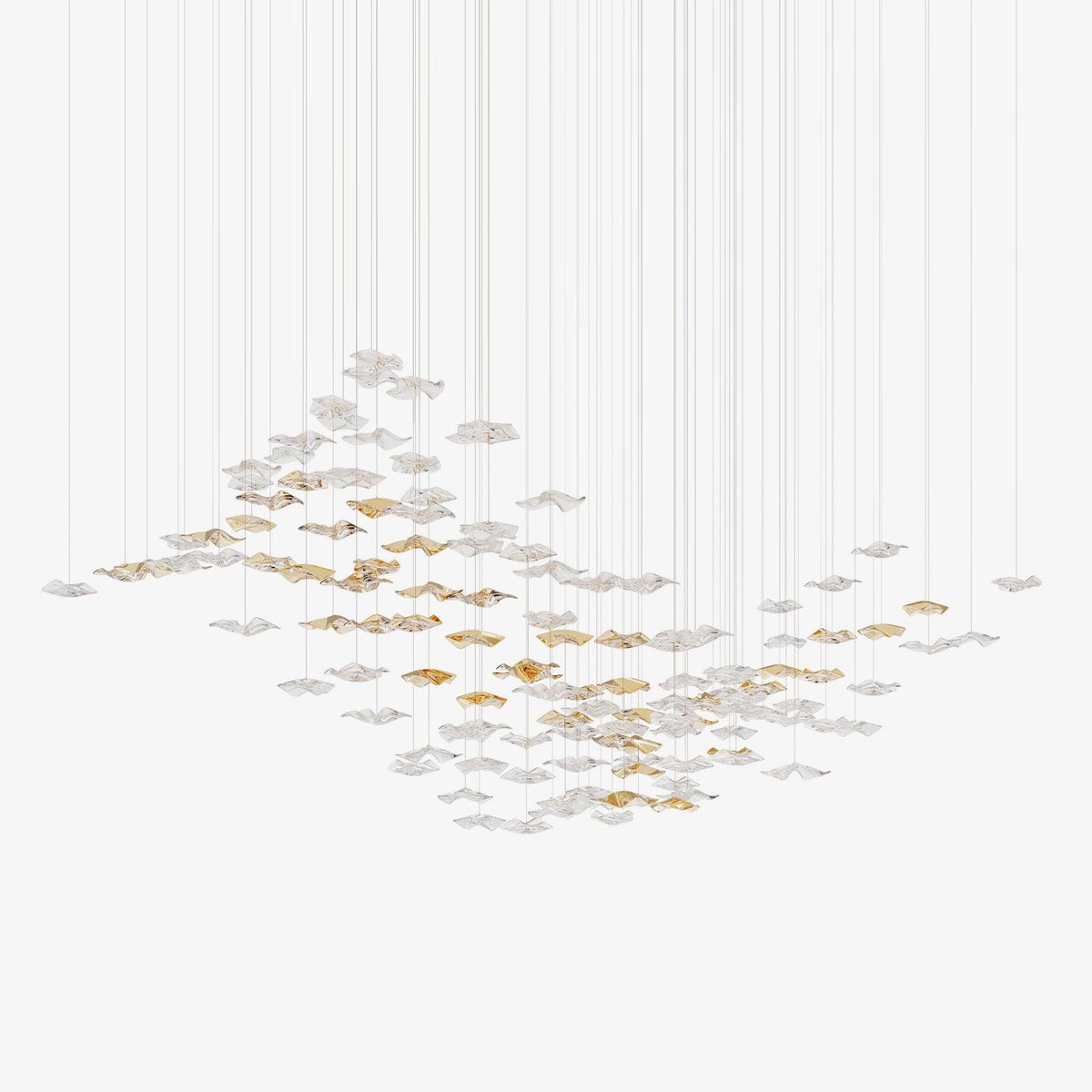 Nephele Crystal Leaf Chandelier - Lamp Outdoor