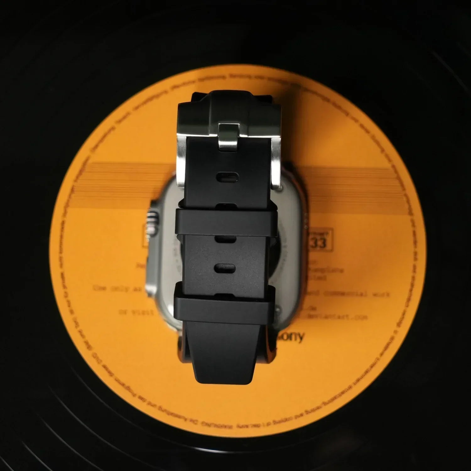 Luxe AP metalen kop siliconen band voor Apple Watch