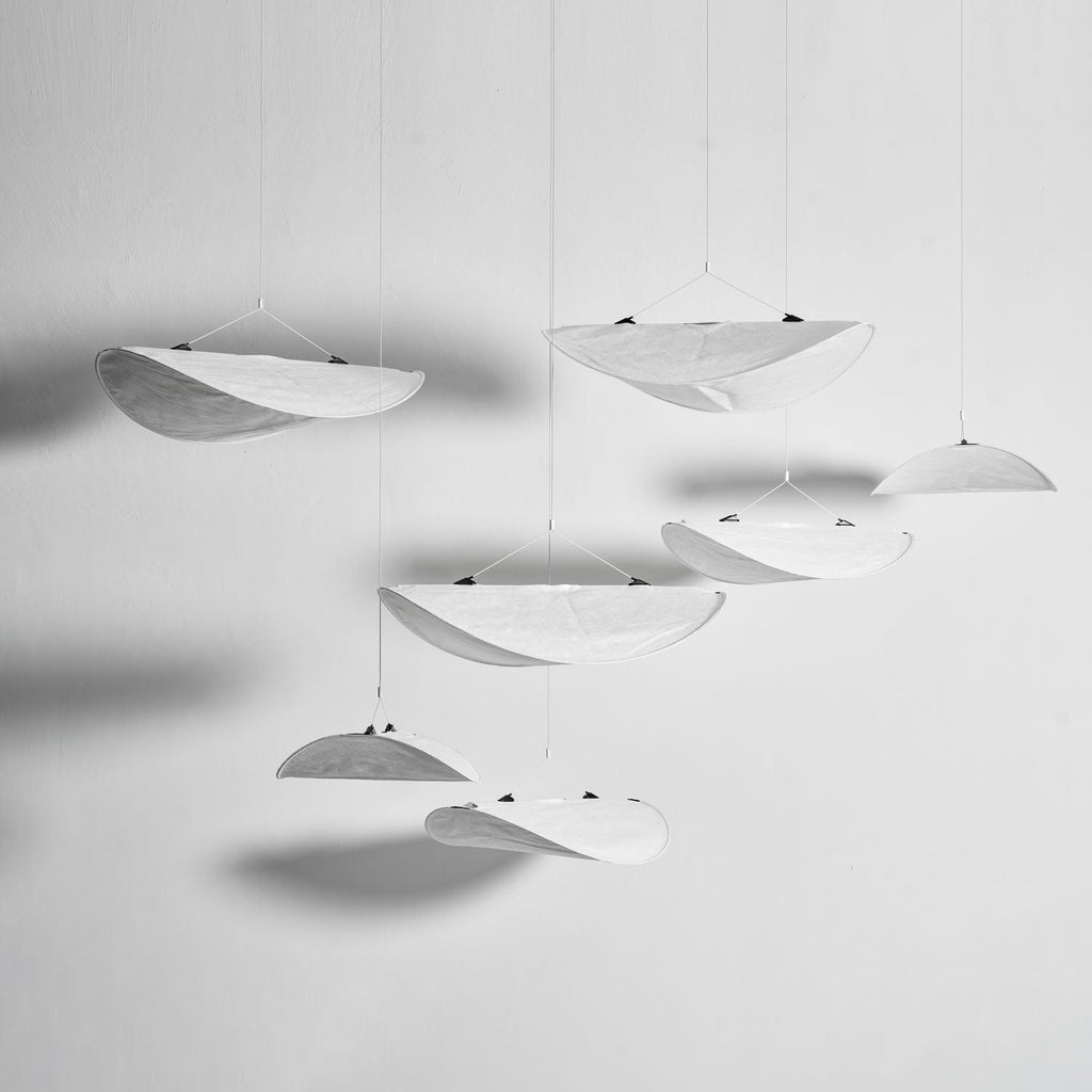 Tense Tyvek Pendant Lamp — Multi-Disc Arrangement