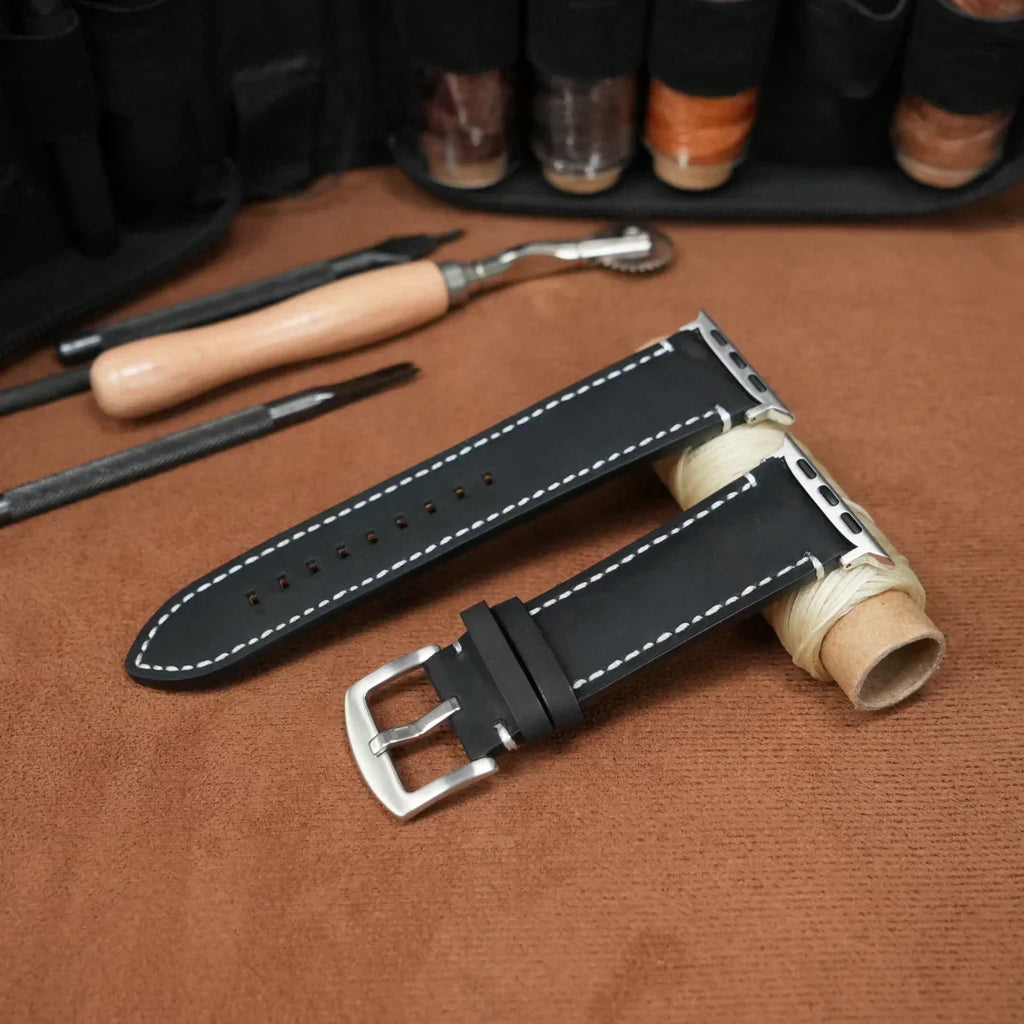 Cinturino in pelle vintage di lusso per Apple Watch
