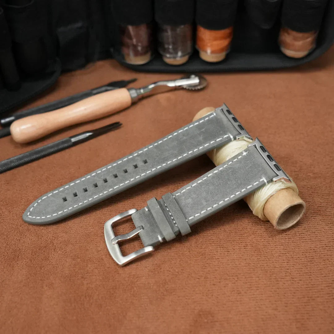 Cinturino in pelle vintage di lusso per Apple Watch