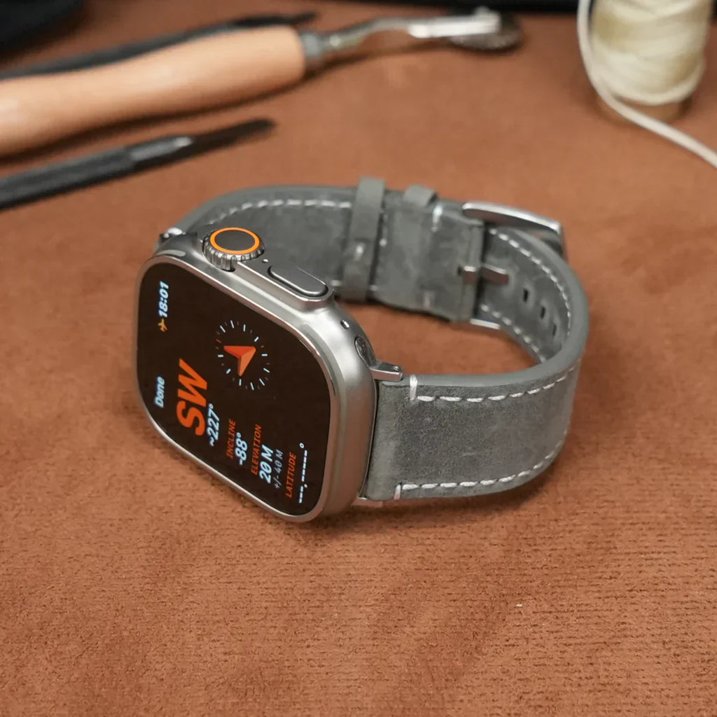 Cinturino in pelle vintage di lusso per Apple Watch