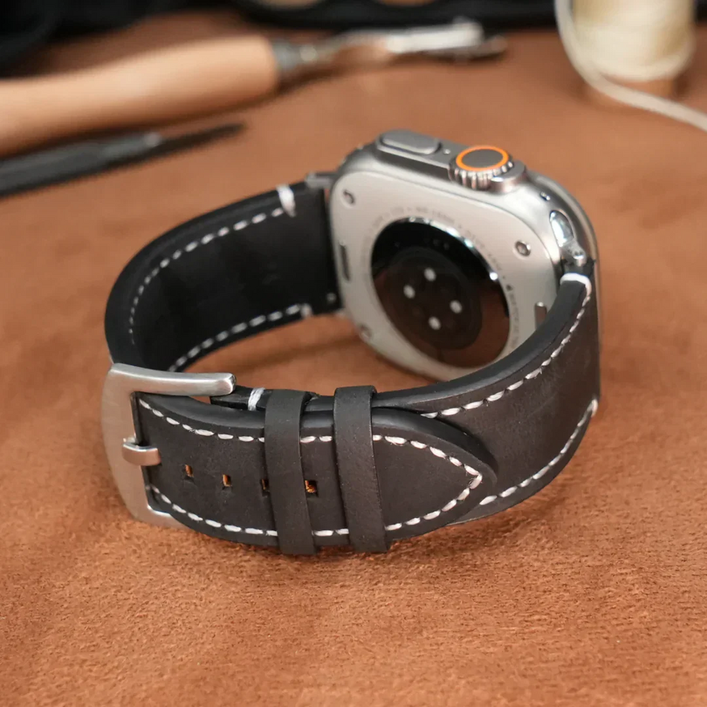 Cinturino in pelle vintage di lusso per Apple Watch