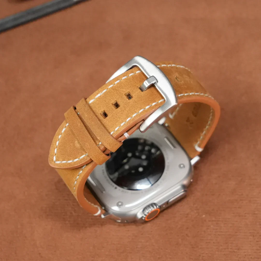 Cinturino in pelle vintage di lusso per Apple Watch