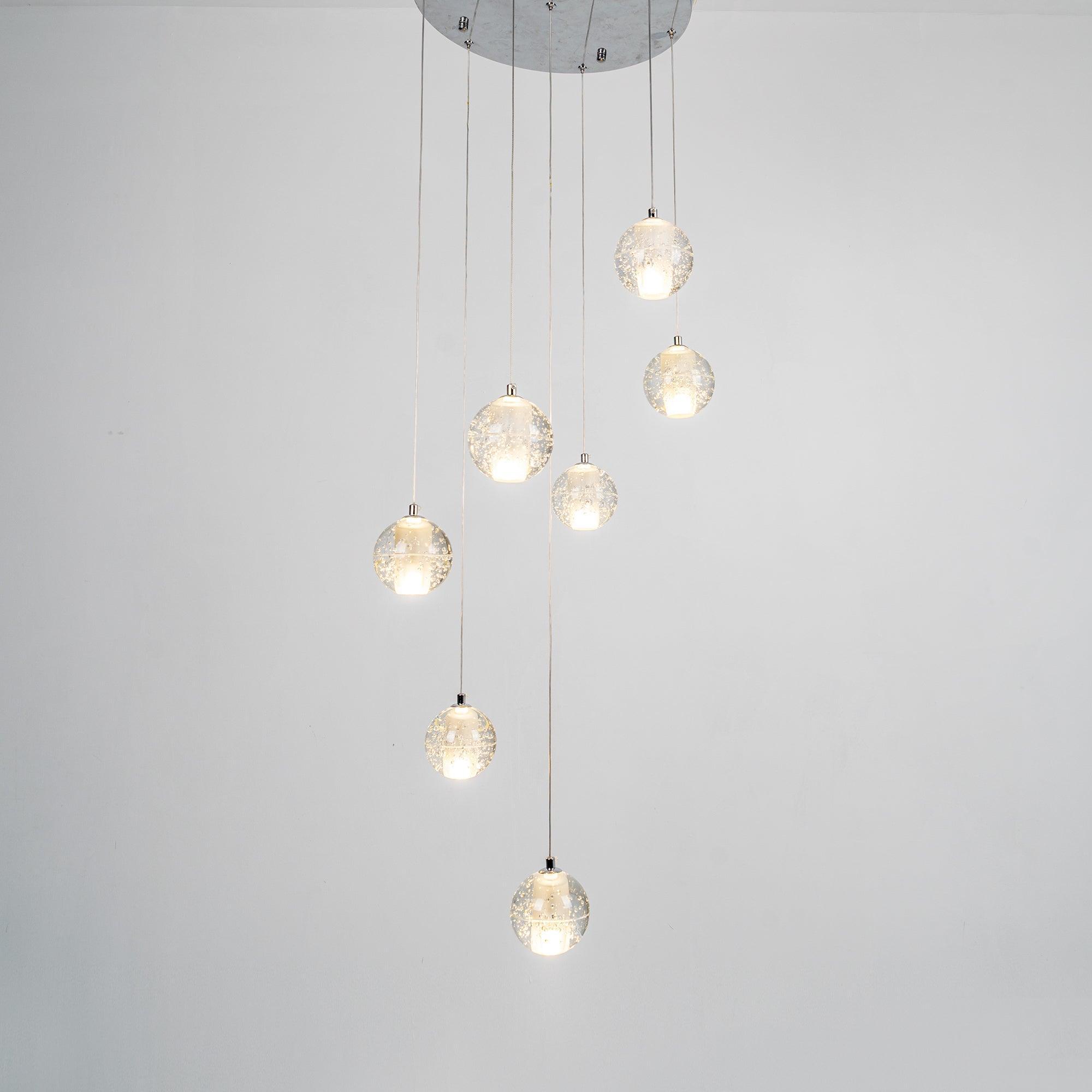 Crystal Bubble Ball Pendant Lamp