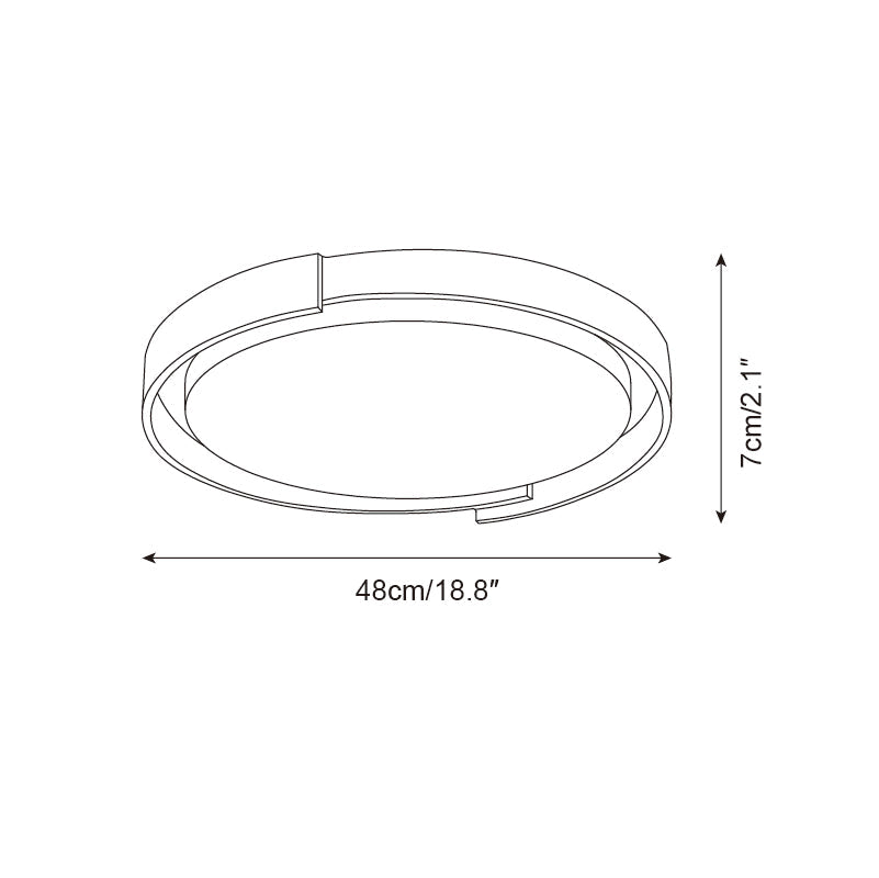 Juvio minimalistisk rund loftlampe i travertin — integreret LED, akrylrand, varm hvid