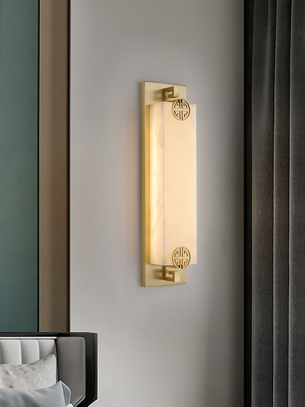 Luste alabaster-væglampe i 4 designs