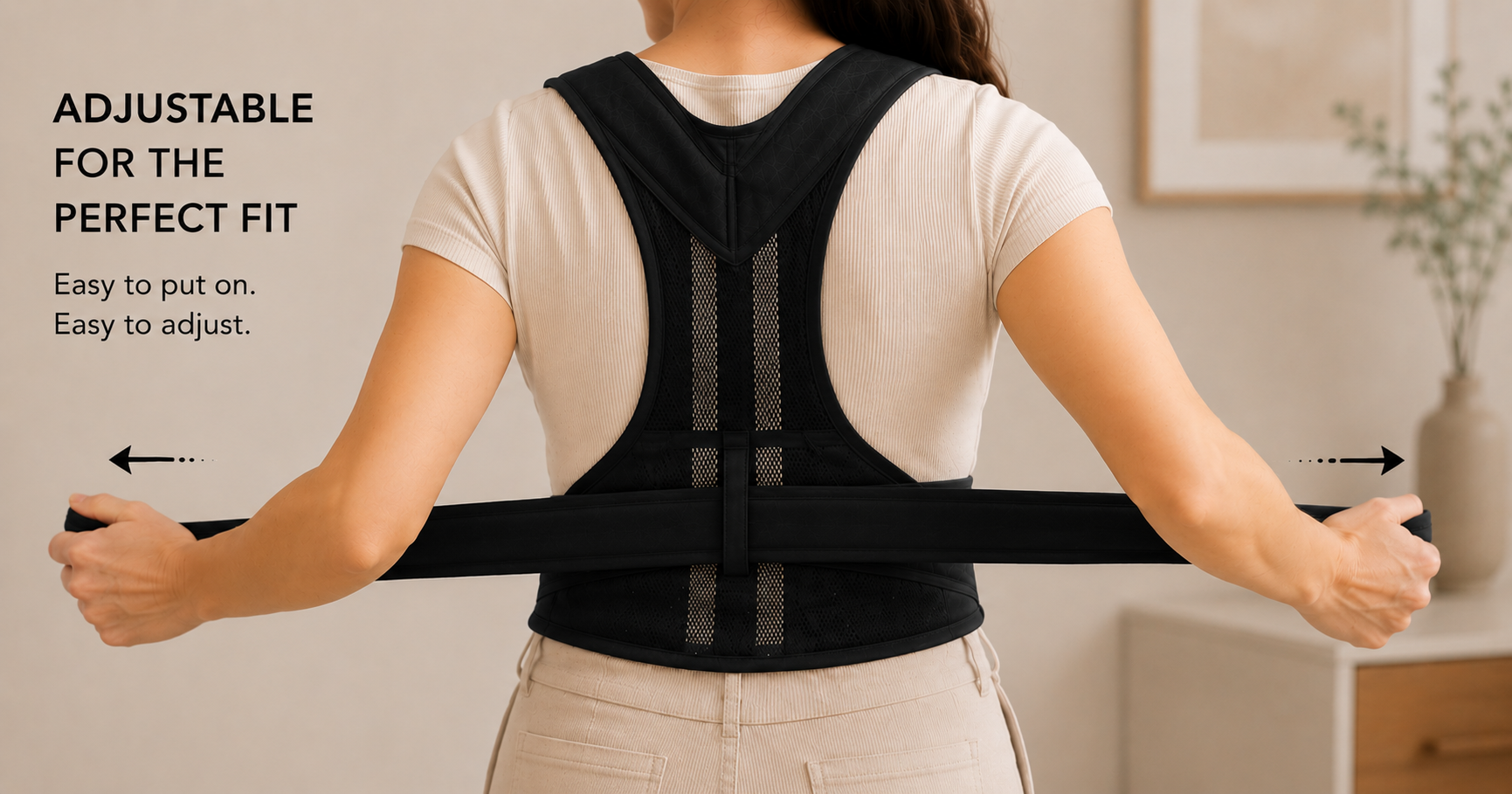 Hållningskorrigerare - Korsryggsstöd - Andningsbar Neopren - Justerbar - S–3XL - För män och kvinnor