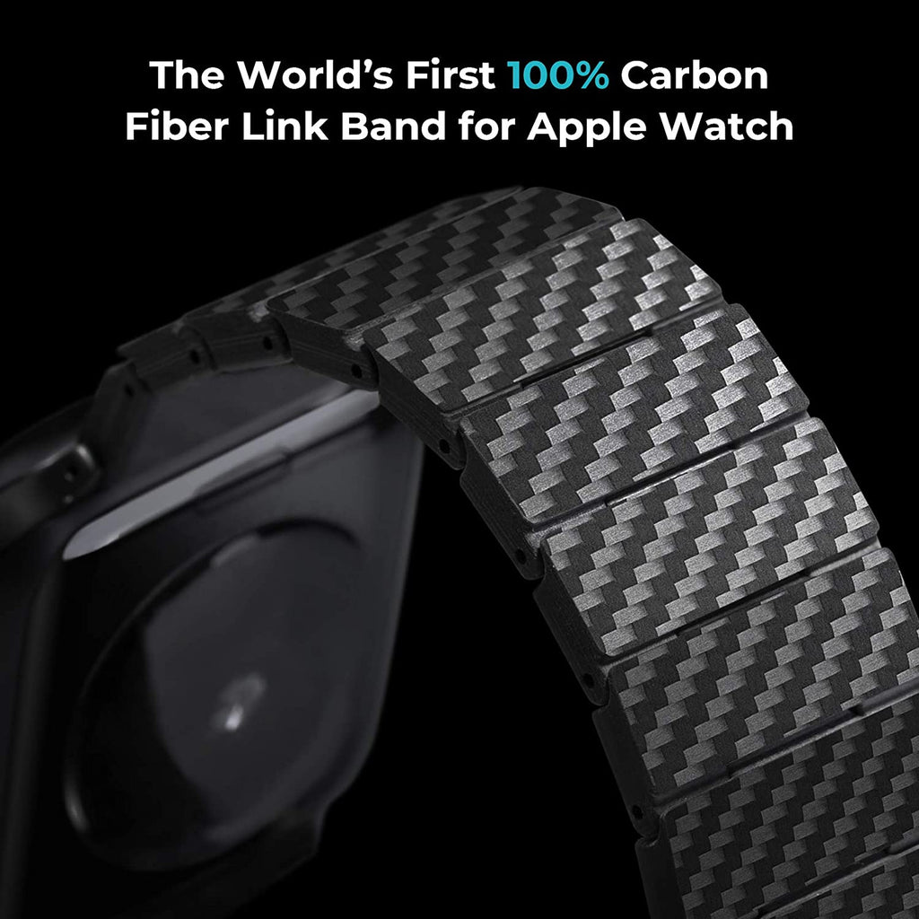 Hiilikuituinen Apple Watch -ranneke + ohut aramidikuituinen suojakuori
