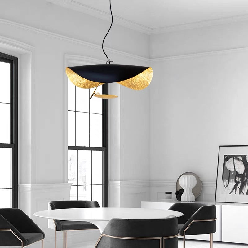Suspension Airsha couleur or à 3 teintes — Ampoule à lumière chaude incluse
