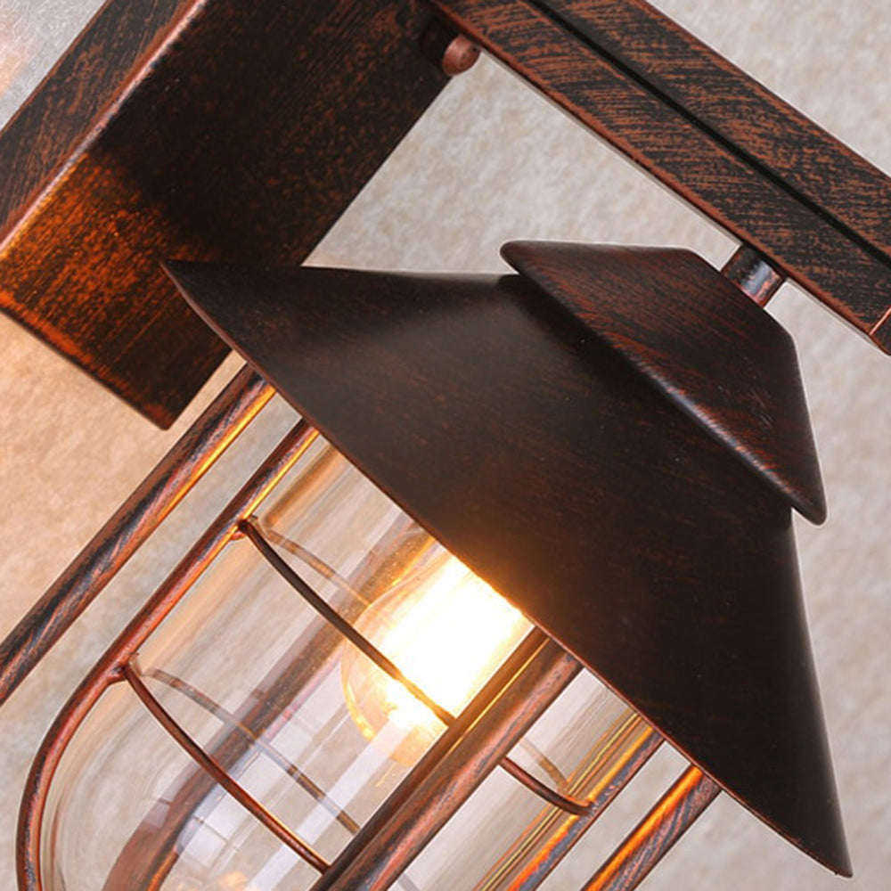 Ray Metal Wall Lamp — Vintage Lantern Design, Black