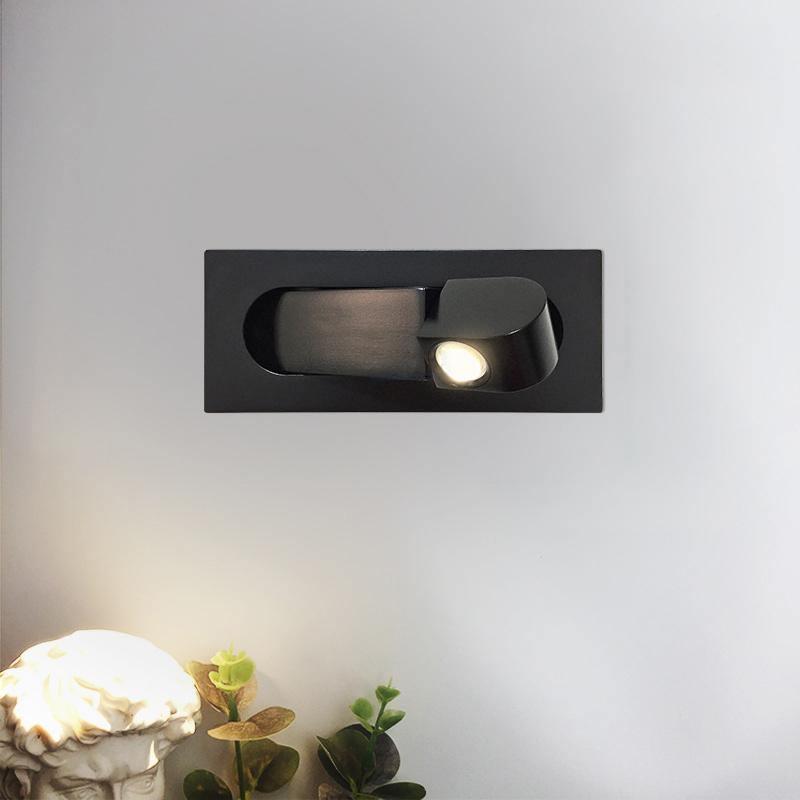 Lampada da lettura LED moderna da comodino — Interruttore a pressione nascosto