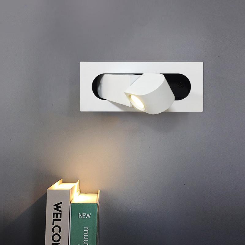Lampada da lettura LED moderna da comodino — Interruttore a pressione nascosto
