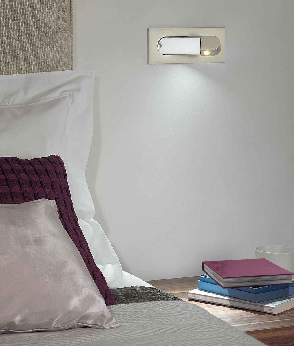 Lampada da lettura LED moderna da comodino — Interruttore a pressione nascosto