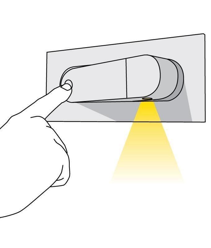 Lampada da lettura LED moderna da comodino — Interruttore a pressione nascosto
