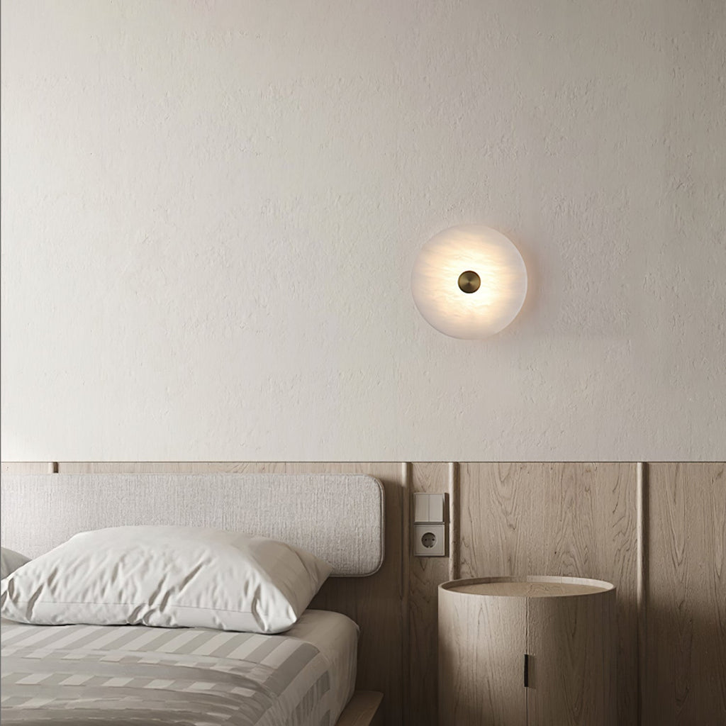 Selina taklampe i alabast - minimalistisk ~5W, diameter 20–35cm, høyde 7cm