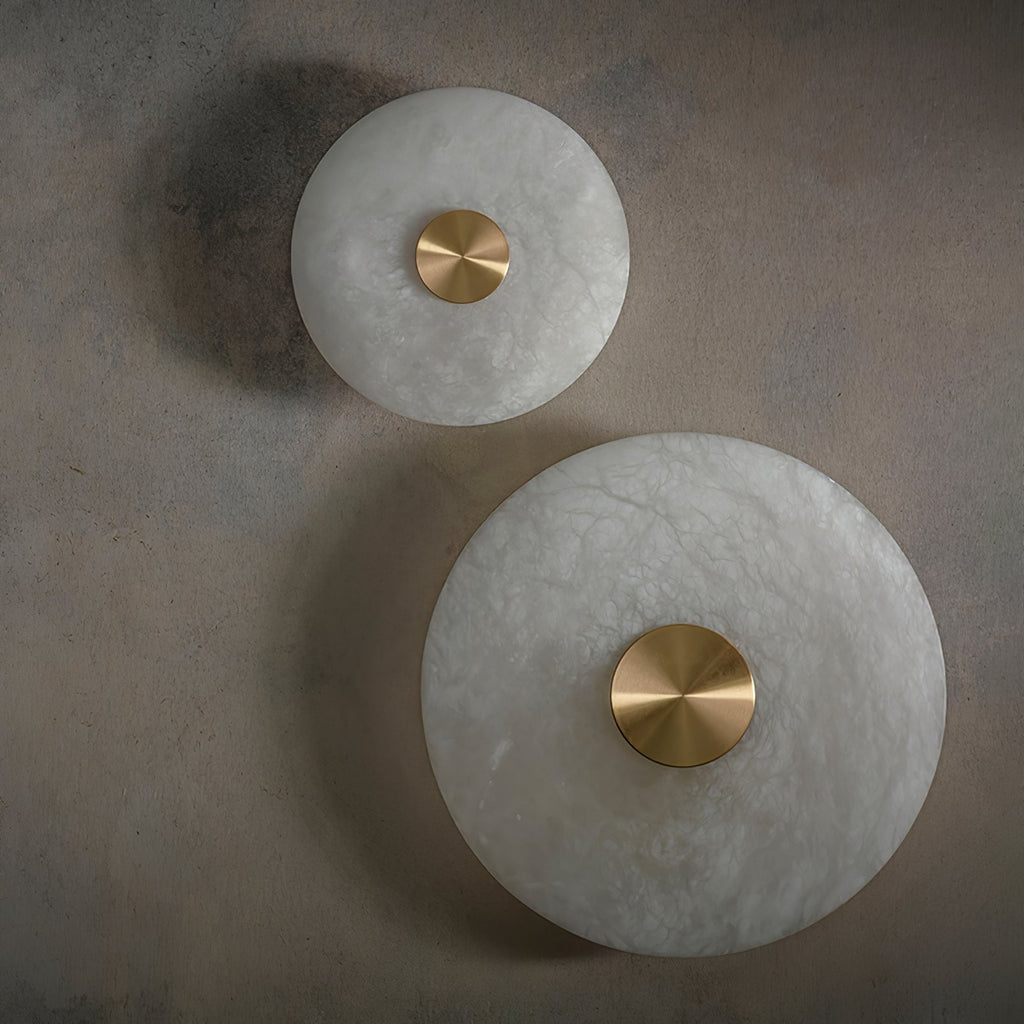 Selina taklampe i alabast - minimalistisk ~5W, diameter 20–35cm, høyde 7cm