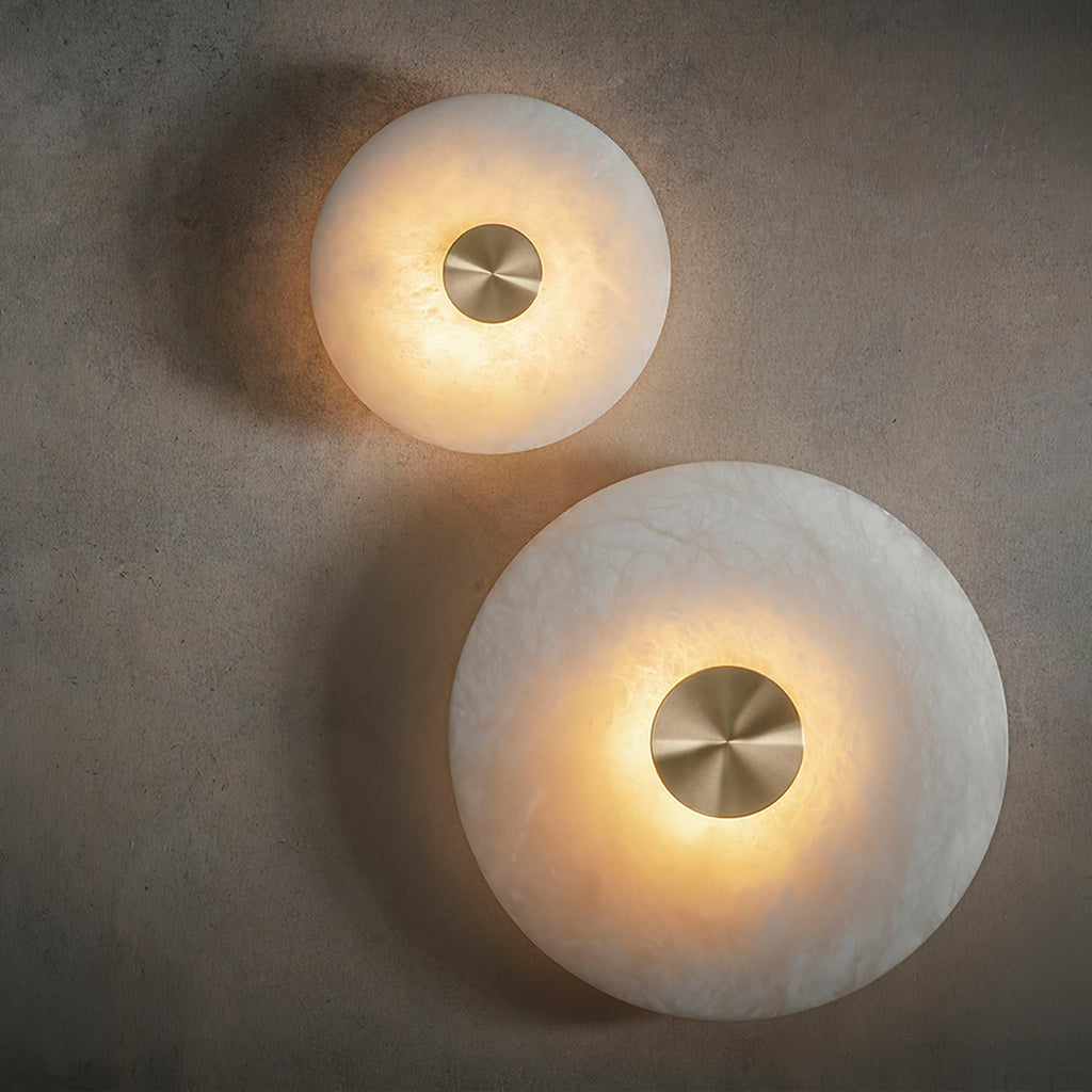 Selina taklampe i alabast - minimalistisk ~5W, diameter 20–35cm, høyde 7cm