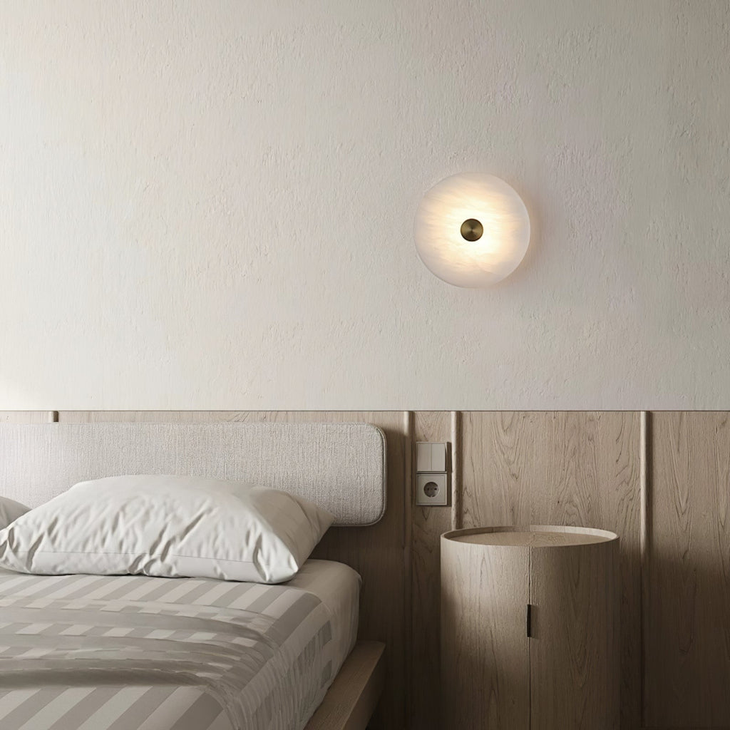 Selina taklampe i alabast - minimalistisk ~5W, diameter 20–35cm, høyde 7cm