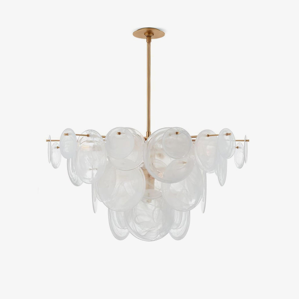 Olvynis Postmodern Luxury Discs Brass Glass Metal Chandelier - Lamp Outdoor
