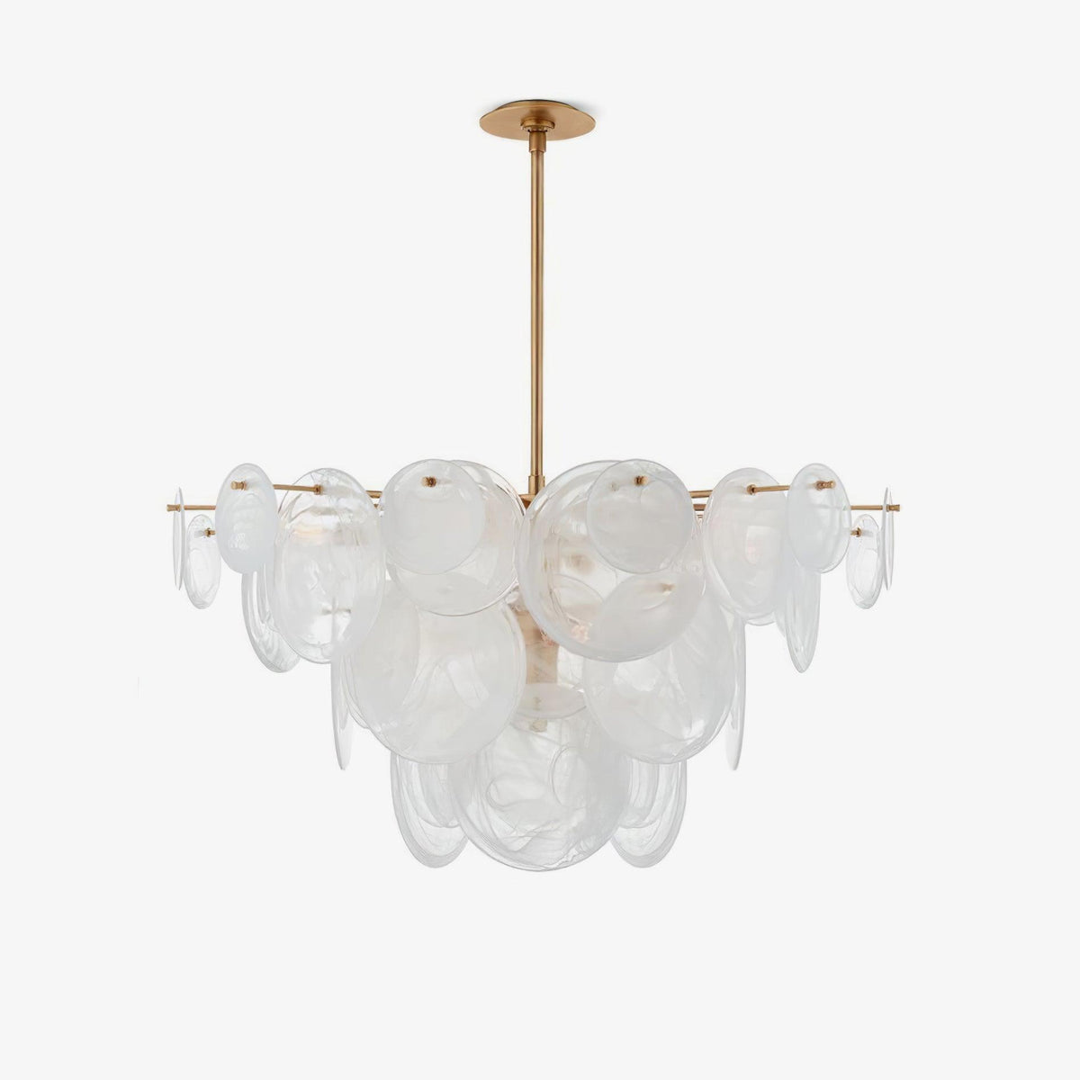 Olvynis Postmodern Luxury Discs Brass Glass Metal Chandelier - Lamp Outdoor