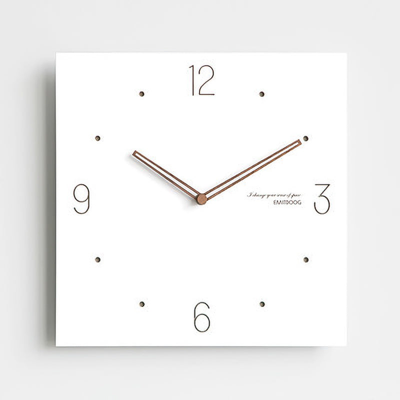 Reloj de Pared Cuadrángulo Blanco Serie