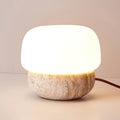 Doudou Yellow Travertine Table Light — Minimalist Profile, Single 40W Max E26/E27 Socket