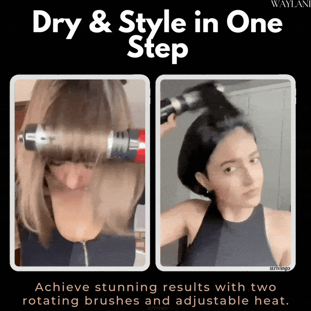 AeroGlow 3-in-1 rotierender Haartrockner und Styler mit Temperaturregelung für Locken