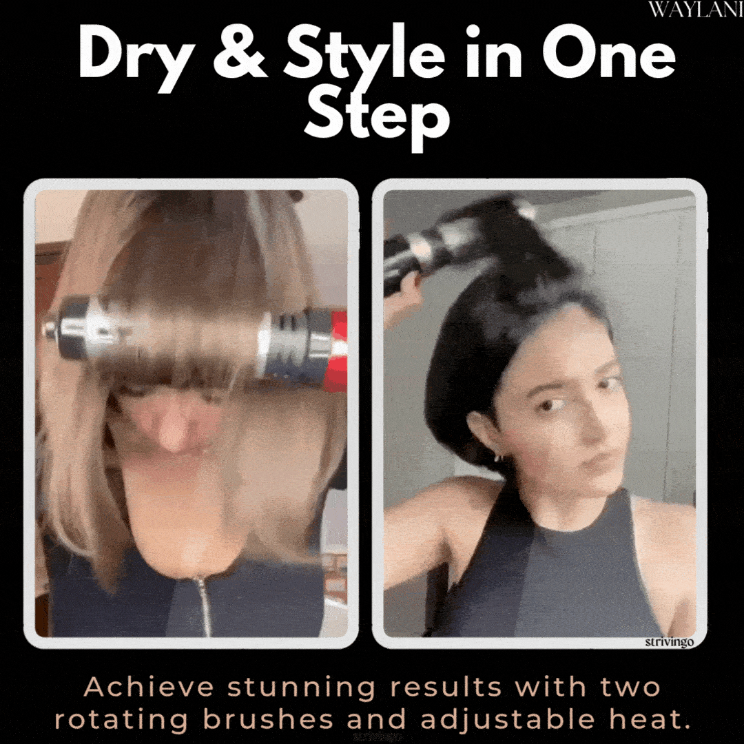 AeroGlow 3-in-1 rotierender Haartrockner und Styler mit Temperaturregelung für Locken