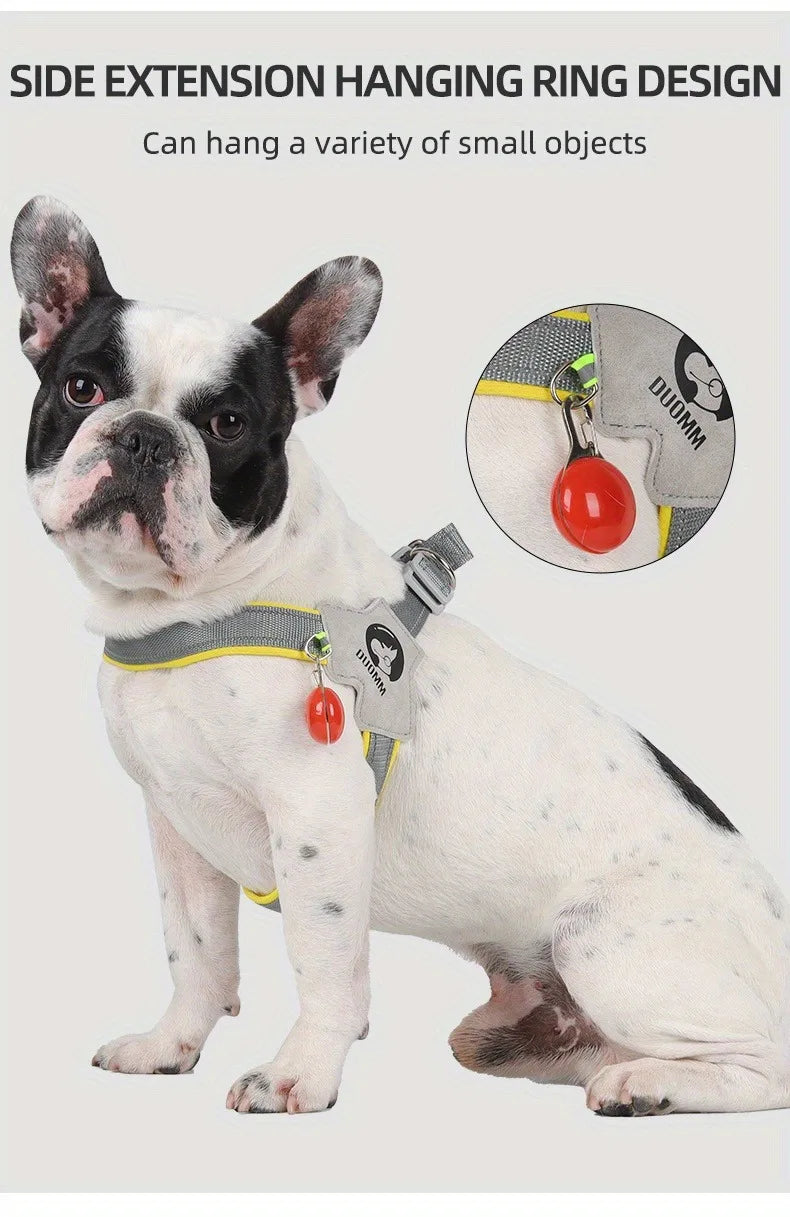 Pettorina riflettente DUOMM per cani con anello