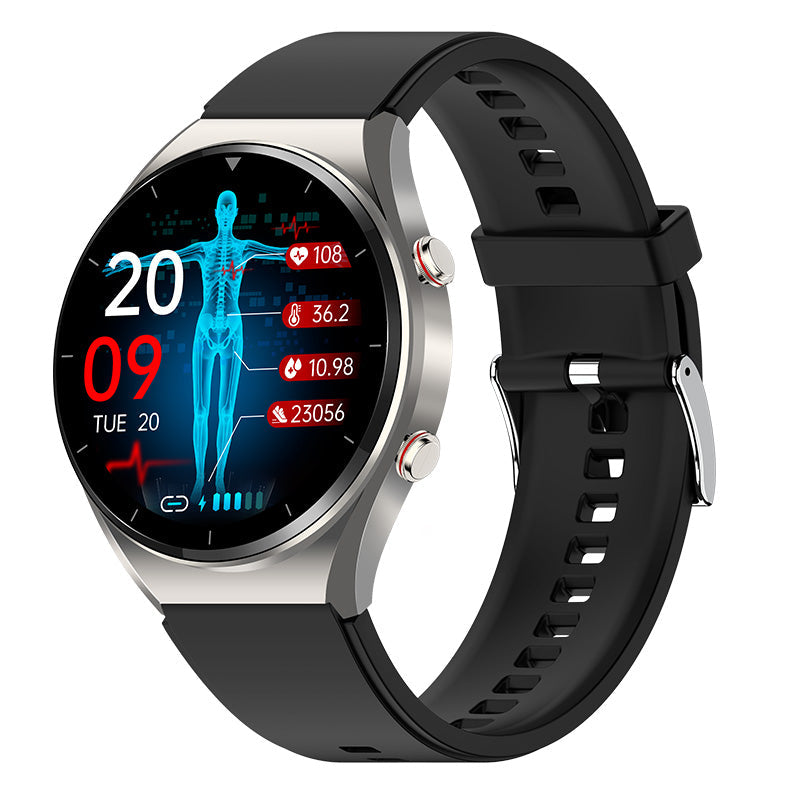VitalPulse Gesundheits-Smartwatch mit Blutzucker-, Blutdruck-, EKG-, HRV- und Herzfrequenzmessung