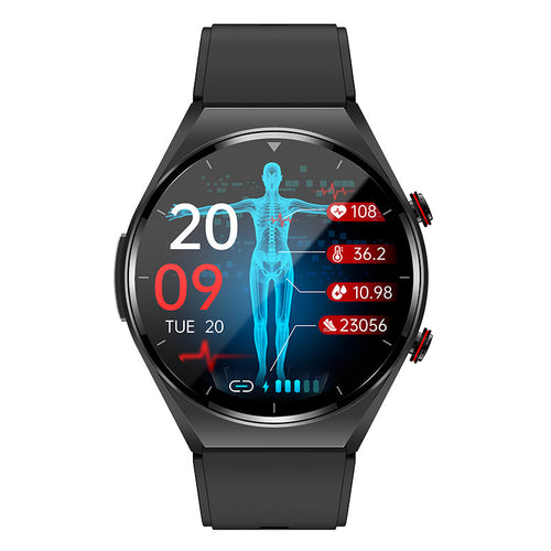 Jam Pintar Kesihatan Pemantau Gula Darah, Glukosa Darah, Tekanan Darah, ECG, HRV, Denyutan Jantung Satu Klik