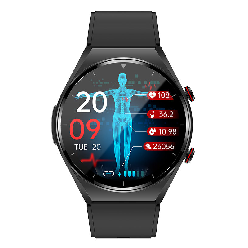 VitalPulse Gesundheits-Smartwatch mit Blutzucker-, Blutdruck-, EKG-, HRV- und Herzfrequenzmessung
