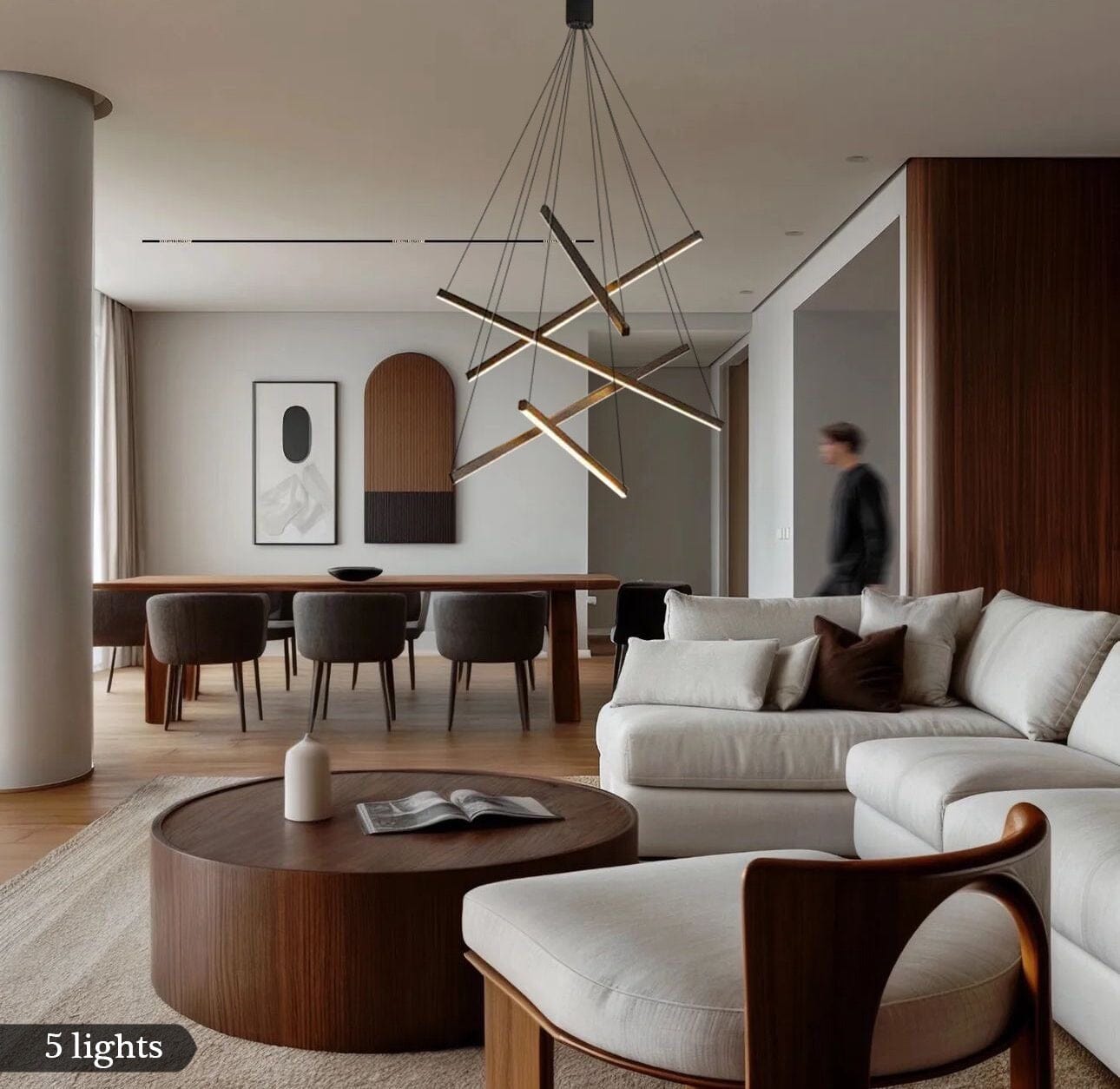 Moderner Duplex-Kronleuchter