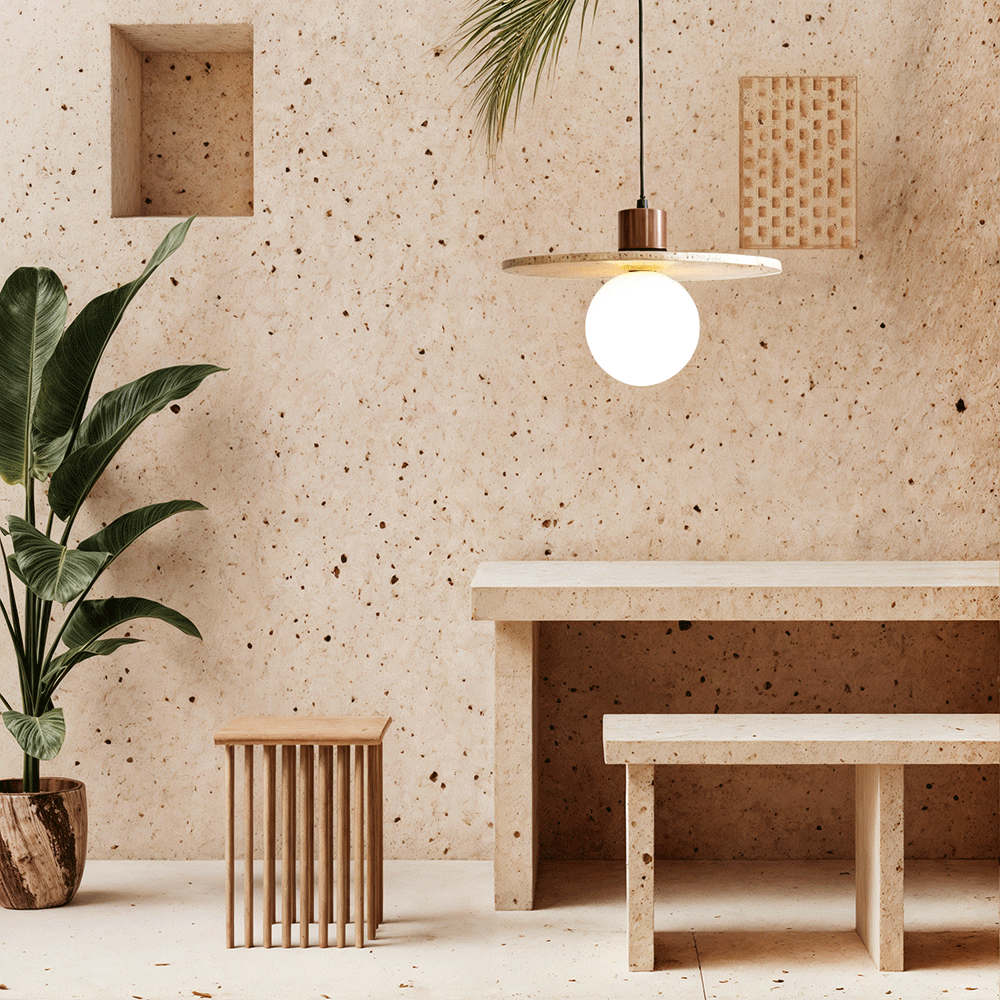 Lampade a sospensione Travertine Solena | Orntli